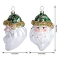 thumbnail image 3 of TOPCHANCES Glass Santa Claus Head Pendant Hanging Christmas Ornaments, 3 of 7