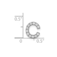 thumbnail image 2 of 14k White Gold Diamond Letter Name Personalized Monogram Initial C Charm 10.09x8.51mm Wide Pendant Necklace for Women, 2 of 2