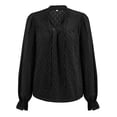 thumbnail image 5 of ASFGIMUJ Women's Shirt Autumn And Winter New Solid Color Slim V Neck Ribbon Long Sleeved Top, 5 of 9
