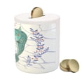 thumbnail image 3 of Narwhal Piggy Bank, Valenties Day Themed Illustration with Colorful Whales in Love Aquatic Adoration, Ceramic Coin Bank Money Box for Cash Saving, 3.6" X 3.2", Multicolor, by Ambesonne, 3 of 4