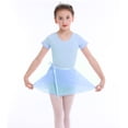 thumbnail image 2 of Dnzceghtig Leotardo de ballet para niñas pequeñas bailarina danza volantes manga larga tutú falda ballet gimnasia vestido, 2 of 5