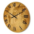 thumbnail image 3 of Designart 'Ancient World Map X' Vintage Wood Wall Clock, 3 of 5