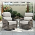 thumbnail image 6 of Opohoro Outdoor Swivel Rocker Patio Chairs Set of 4, with 6 inch Thick Cushions, High Back Wicker Outdoor Patio Furniture Set for for Porch Garden Balcony, 6 of 11