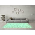 thumbnail image 3 of Ahgly Company Indoor Square Oriental Light Blue Traditional Area Rugs, 6' Square, 3 of 4