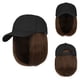 thumbnail image 2 of Baseball Cap With Hair Extensions Straight Short Bob Hairstyle Adjustable Removable Wig Hat 7.9inch For Woman Girl, 2 of 4
