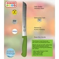thumbnail image 2 of The Kosher Cook, 8 Inch German Stainless Steel Bread Knives - Green, 2 of 3