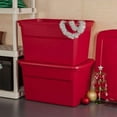 thumbnail image 2 of Sterilite Heavy Duty 30 Gallon Stacking Seasonal Storage Tote, Red (12 Pack), 2 of 5
