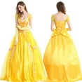 thumbnail image 4 of Princess Beauty Costume for Women , Girl Princess Belle Dress up Ball Gown with Petticoat, Halloween Costume Adult, 4 of 5