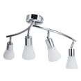 thumbnail image 4 of Spot Lamp Holder with 90 Degree Rotating 4 Head Glass Spotlight Base for Wall Ceiling Home - 85‑265V, 4 of 16