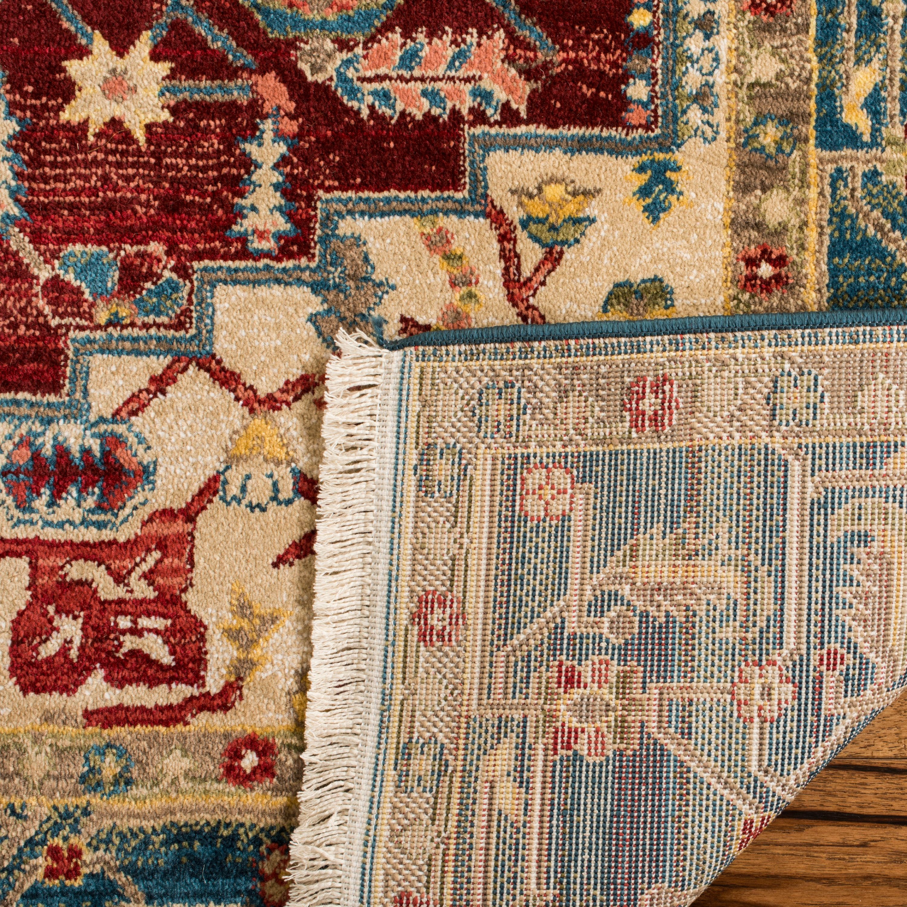 SAFAVIEH Kashan Jarrett Oriental Area Rug, Blue/Red, 8' x 10'