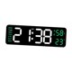 thumbnail image 2 of Reloj despertador digital con pantalla LED y función de memoria, 12/24 h, temperatura, humedad y semana. Verde, 2 of 9