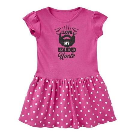 

Inktastic I Love My Bearded Uncle Gift Baby Girl Dress