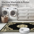 thumbnail image 5 of ODIKA 2'x3' Machine Washable Non-Slip Area Rug, Machine Black Gold Medallion High Traffic Rug, Black, 84805, 5 of 7