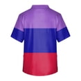 thumbnail image 4 of Domuza Scrubs for Men Top Tie-Dye Gradient Short Sleeve V Neck Caregiver Uniform Loose Fit Comfy Soft Medical Scrub Tops with 3 Pockets Purple XL, 4 of 4