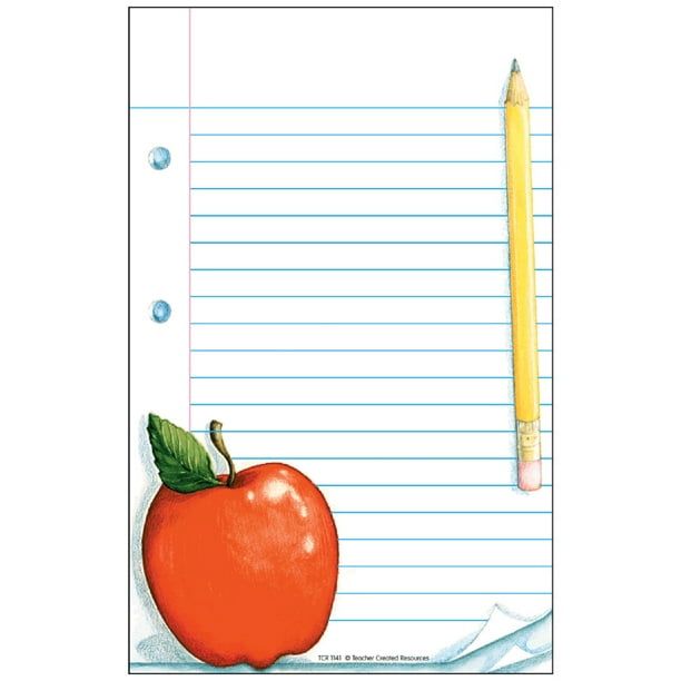 NOTEPAD W/ APPLE 50SHT 5X8
