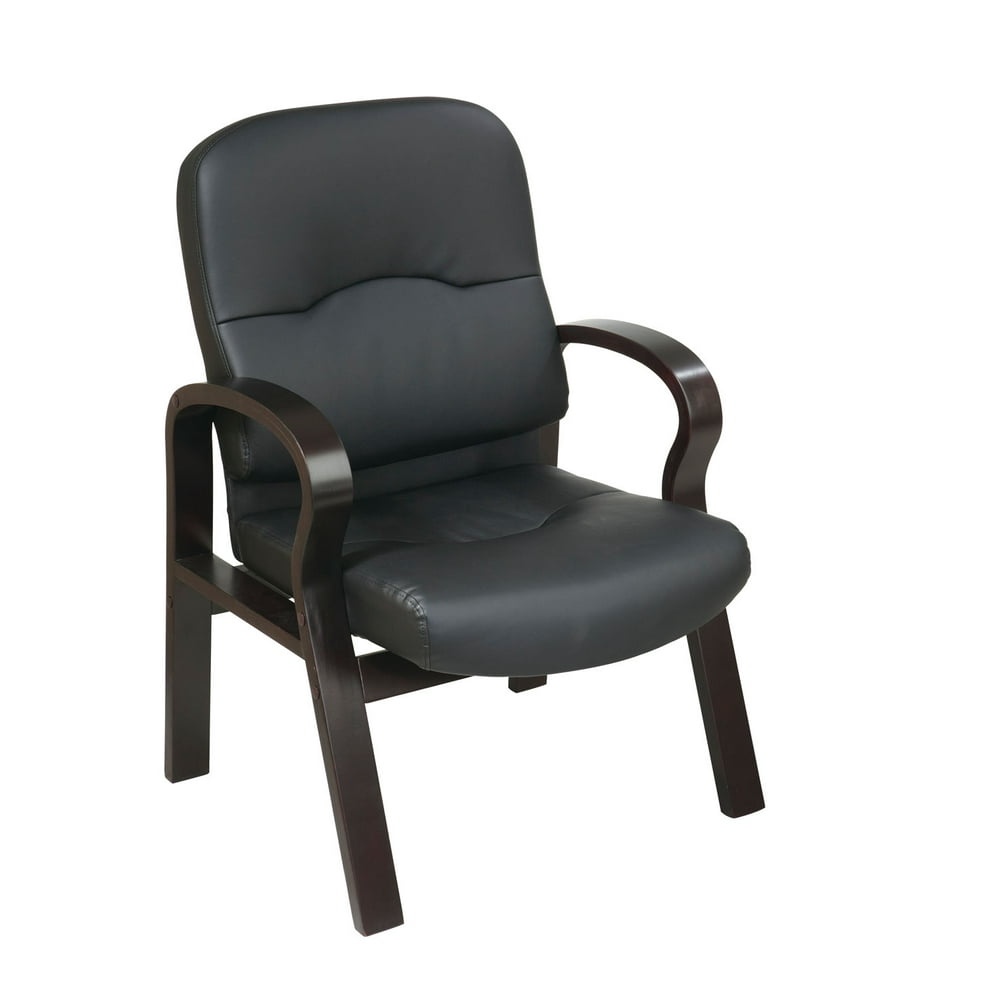 Office Star Leather Guest Chair With Esp