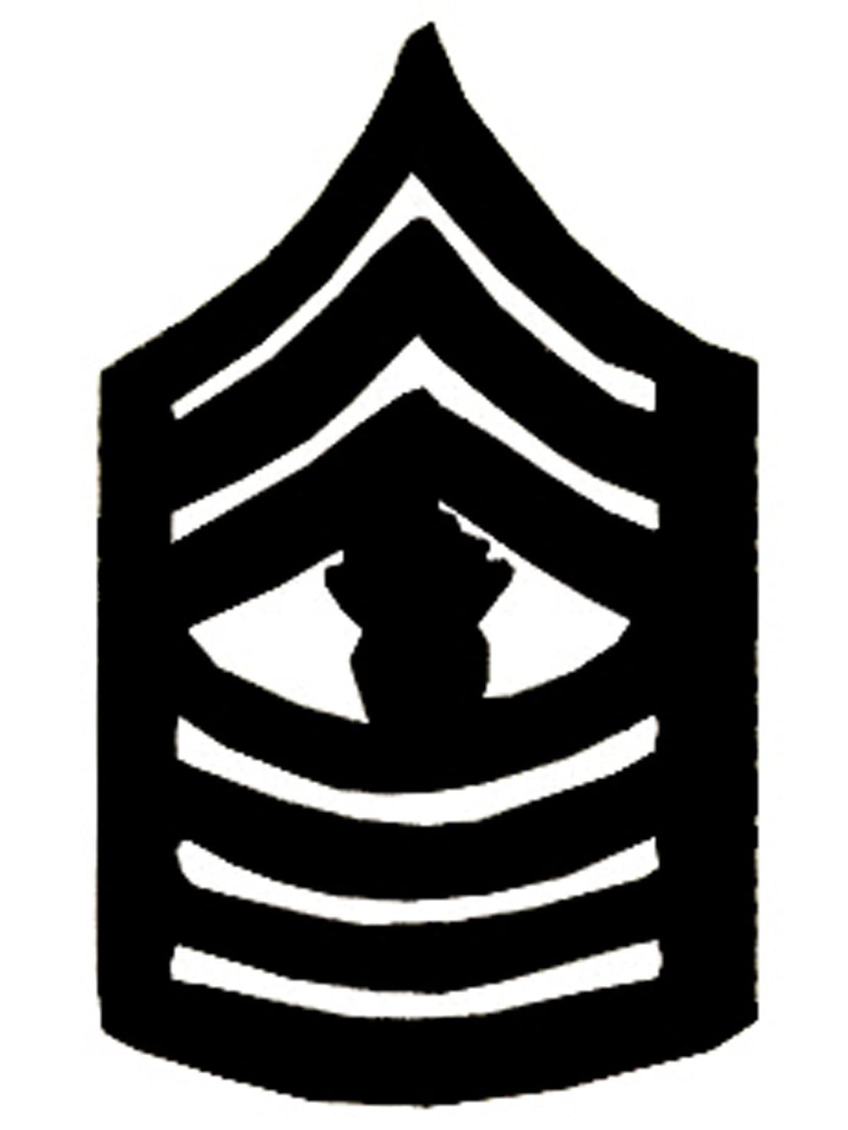 U.S.M.C. Master Gunnery Sergeant Rank Insignia Black - Walmart.com ...