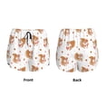 thumbnail image 3 of Pofeuu Squirrel Giving A Gift Print Women's Athletic Shorts Running Workout Shorts Tummy Control Quick Dry Gym Shorts with Pockets Double layer sports shorts-Medium, 3 of 7
