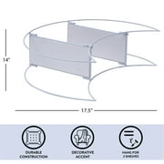 Urban Shop Novelty 2-Tier Crescent Moon Matte Floating Shelves