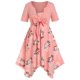 thumbnail image 1 of Vestido de Pañuelo de Pañuelo con Estampado Floral de Lazo Talla Extra Grande Rosegal  Vestidos Estampados Tallas Grandes, 1 of 5