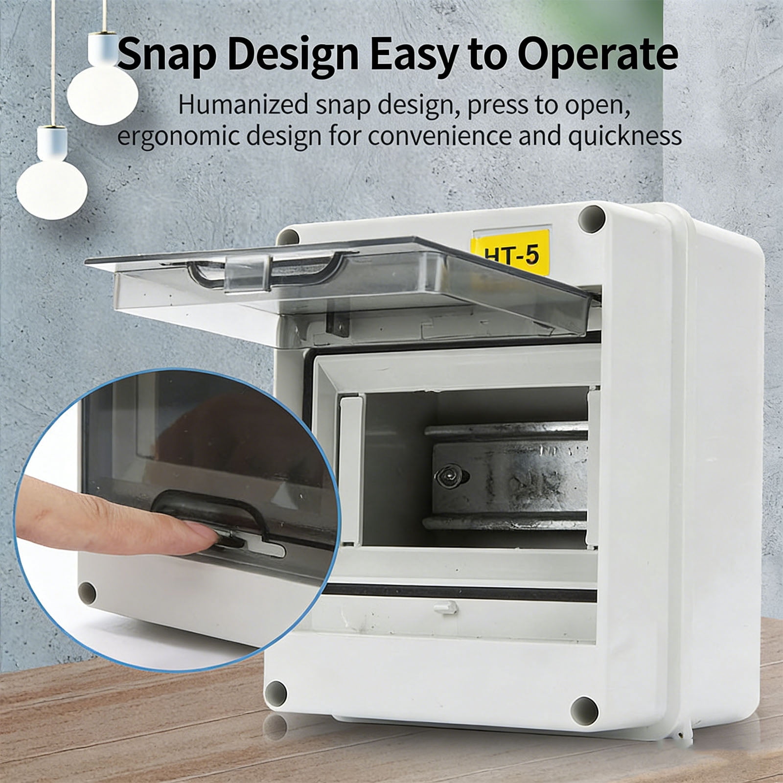 Weather Resistant Plastic Connection Box With Separation Design For Safe Outside And Inside Electrical Installation