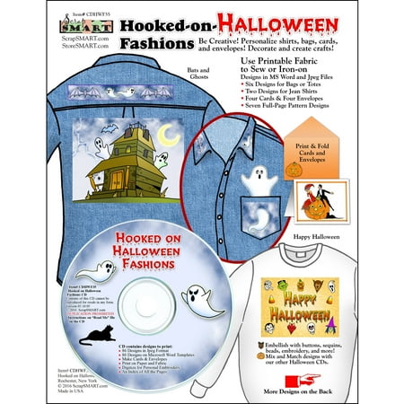 ScrapSMART Hooked-on-Halloween Fashions CD-ROM: Fabrics, Cards and Envelopes