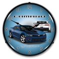 thumbnail image 2 of Collectable Sign and Clock 2014 SS Camaro Blue Ray LED Lighted Premium Wall Clock, 2 of 4