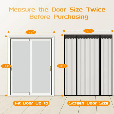 Ngreen Double Door Magnetic Screen, Magnetic Screen For Patio Sliding Door