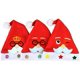 thumbnail image 4 of Chapeau De Pre Nol,3 Pices Bonnet De Noel, Chapeaux De Nol, Bonnet De Noel Pour Fte De Vacances Rouge En Peluche Ornements De Nol (c), 4 of 5