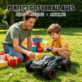 thumbnail image 2 of Xuanlur 1:14 Fast Brushless RC Car for Adults, Max 40+ mph Off-Road Truck w/2.4 GHz High Speed Remote Control,4WD, All Terrain Truggy for Snow, Sand & Mud, Blue, 2 of 8