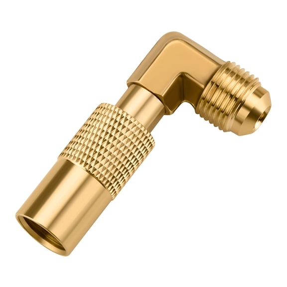 GJX Propane Elbow Adapter,Low Pressure 3/8" Male Flare Propane Elbow Fitting for Tabletop Camping Grill 17" and 22" Portable Gas Griddle