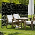 thumbnail image 2 of POSHIONS Outdoor Privacy Screen with Stand 76" x 47.2" x 15.7" Metal Balcony Decorative Screen, 2 of 5