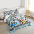 thumbnail image 3 of Homewish Kids School Full Size Comforter Sets,Rustic Farmhouse Cabin Bedding Comforter Set,Hawaii Sea Beach Bedding Sets For Girls Kids,Super Cozy Room Decor,3 Pieces, 3 of 8