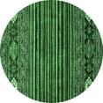 thumbnail image 1 of Ahgly Company Indoor Round Abstract Emerald Green Modern Area Rugs, 8' Round, 1 of 4