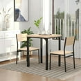 thumbnail image 4 of Demi Bonn 3 Piece Dining Table Set for Small Spaces, Modern Kitchen Table and Chairs for 2 Dining Room Set with Chairs Home Furniture Rectangular, Beige, 4 of 7