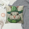 thumbnail image 2 of Qinduosi Easter Pillow Covers Inch Throw Pillowcase Rabbit Floral Home Sofa Bedroom Cushion Case Seasonal Farmhouse Decorations, 2 of 5