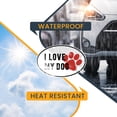 thumbnail image 6 of Magnet Me Up I Love My Dog Black and White with Red Paw Print Oval Magnet Decal, 4x6 In, Vinyl Automotive Magnet, 6 of 7