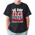 thumbnail image 1 of T-shirt d'Été à Manches Courtes Col Rond Imprimé Drapeau pour Garçons Bébés Enfants Taille 3-4T, 1 of 3