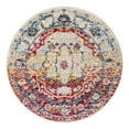 thumbnail image 3 of Unique Loom Madeline Vintage Collection Area Rug - Jackson (3' Round Pink Gray/Ivory), 3 of 7