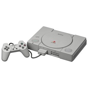 Consola de videojuegos Sony PlayStation 1 restaurada, almacenamiento de datos de 650 MB, gris