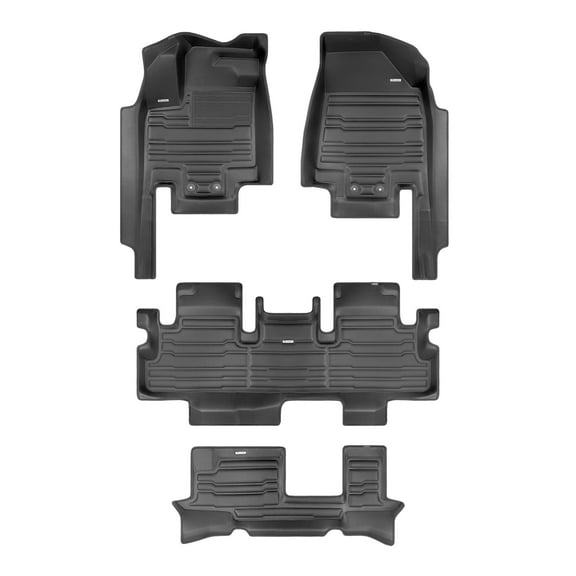 TuxMat - For Infiniti QX60 7-Seater 2022-2026 Models - Custom Car Mats - Maximum Coverage, All Weather, Laser Measured - This Full Set Includes 1st, 2nd and 3rd Rows