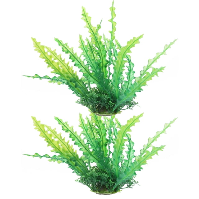 2 Pcs Herbe d'Aquarium Délicate Réservoir de Poissons de Bureau Fausse Plante