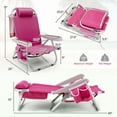 thumbnail image 3 of Goplus 1 PCS Chaise de Plage Pliante pour Adulte Chaise de Camping Légère en Aluminium avec Sac de Rangement Rouge, 3 of 10