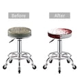 thumbnail image 5 of Round Bar Stool Seat Covers, Red Glitter on White Elastic Round Chair Cover Stool Seat Slipcover Bar Stool Cushions Round Pad for 12-14 inch, 5 of 7