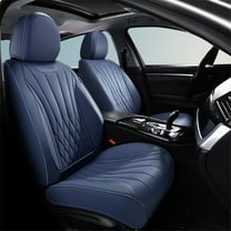Coverado Front Car Seat Covers, Premium Leather Seat Protectors, Sleek Design Universal Fit for Most Cars, Blue