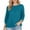 Blue plus size fall sweater a1, variant on Fall Winter Plus Size Knitted Tops for Women 3/4 Sleeve Casual Pullover Boho Loose Fit Solid Comfy Blouses Trendy Work Outfits Cold Weather Layering, Gray 3XL