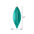 thumbnail image 3 of Vickerman M183242S 8 in. Teal Shiny Line Finial Ornament  4 per Bag, 3 of 3