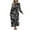 Black, variant on IROINNID Women's Spring Plus Size Dresses Round-Neck Loose Long Sleeve Dress