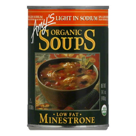 Amys Soup Minestrone Light in Sodium, 14.1 OZ (Pack of