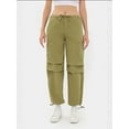 thumbnail image 2 of Mid Rise Drawstring Cargo Trousers, 2 of 5
